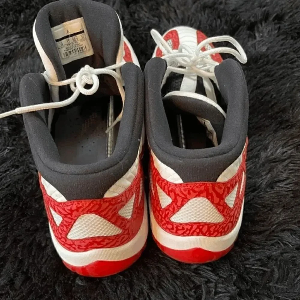Rare EUC 2017 Mens Air Jordan 11 Retro Low IE GS White Gym Red Sneaker Shoes 18